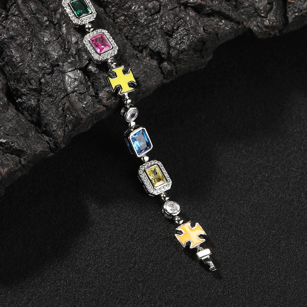 Stone Cross Bracelet