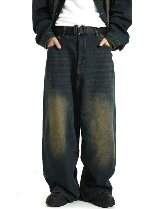 Green Wash 90s Skater Baggy Jeans