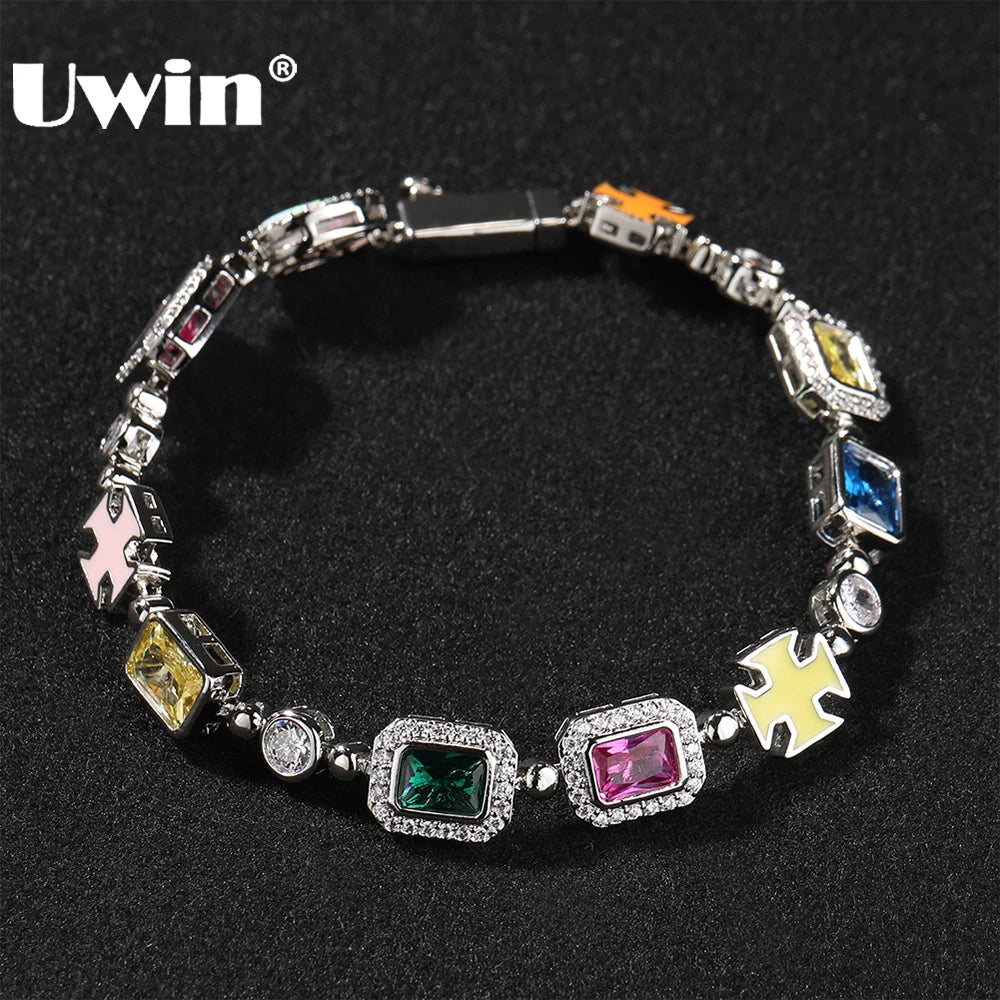 Stone Cross Bracelet