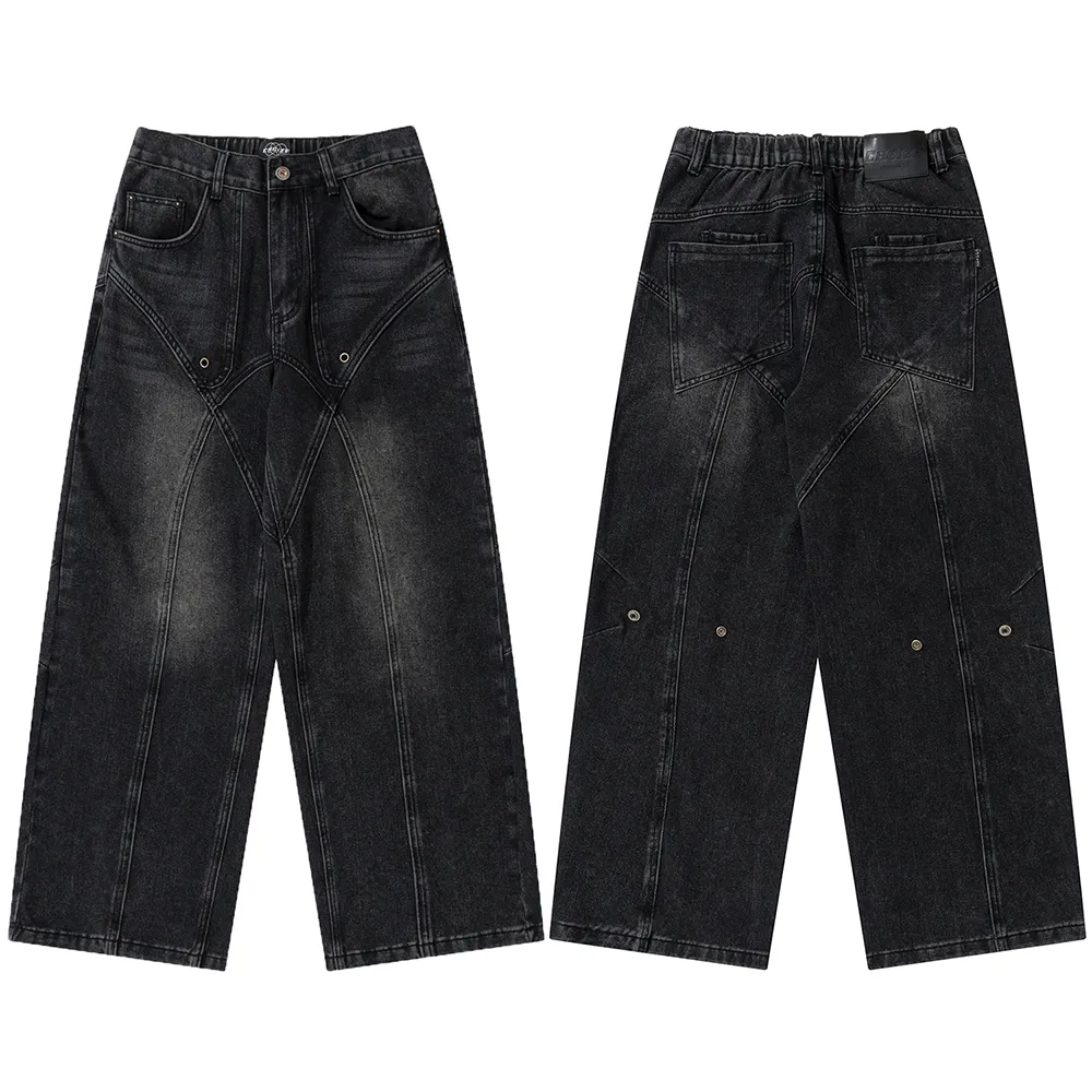 Vintage Black Distressed Pants