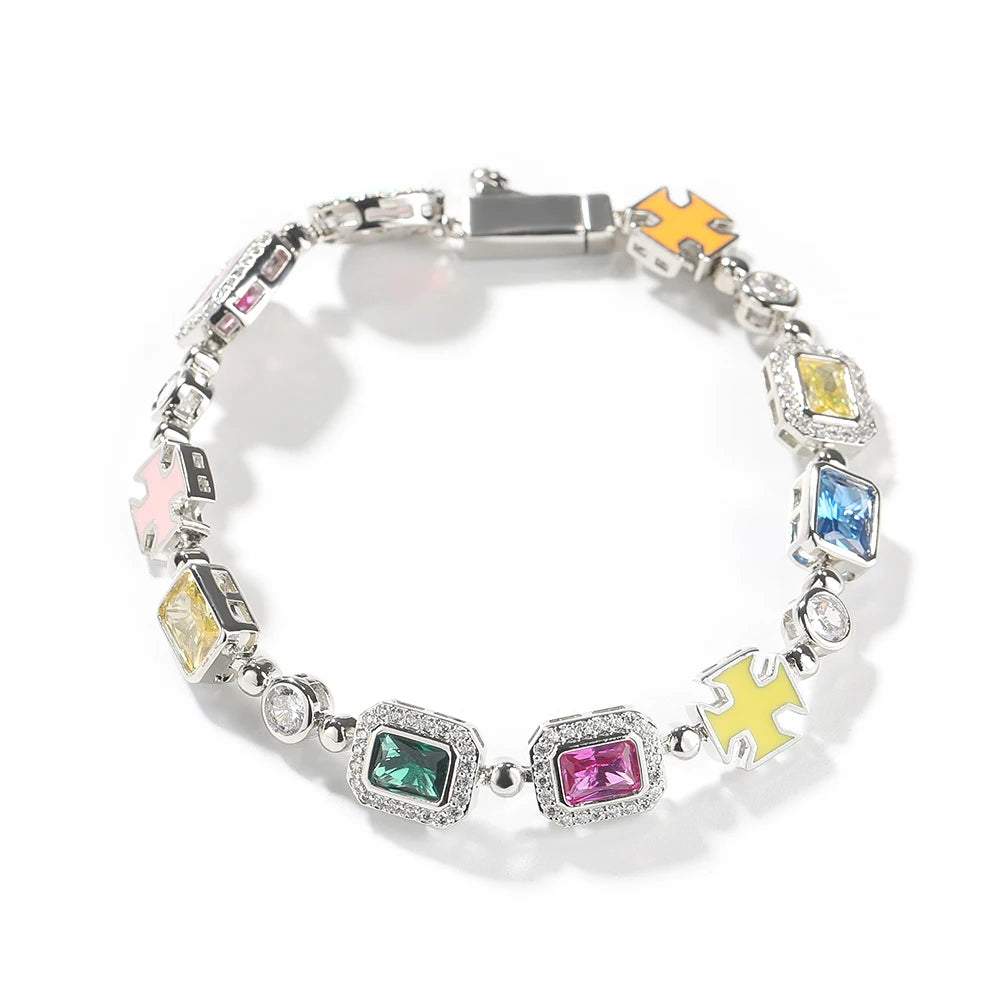 Stone Cross Bracelet