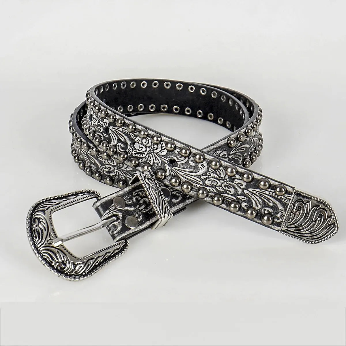 Chrome Studded Belt