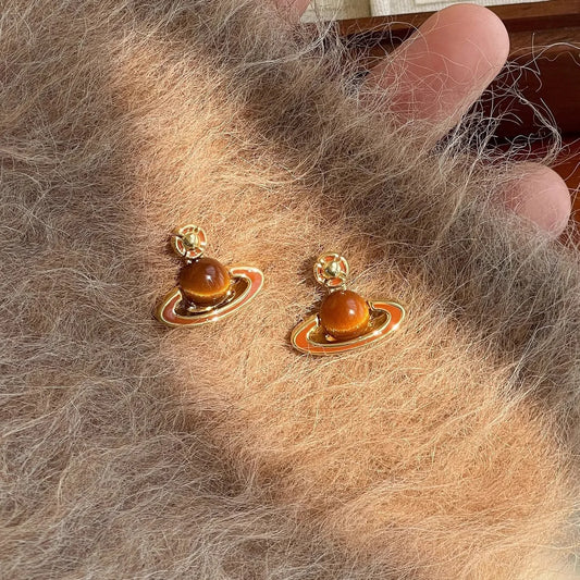 Saturn Wood Earring's