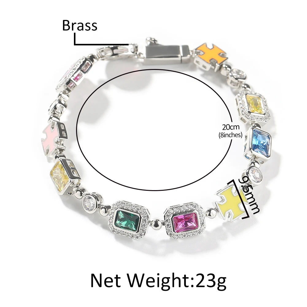 Stone Cross Bracelet