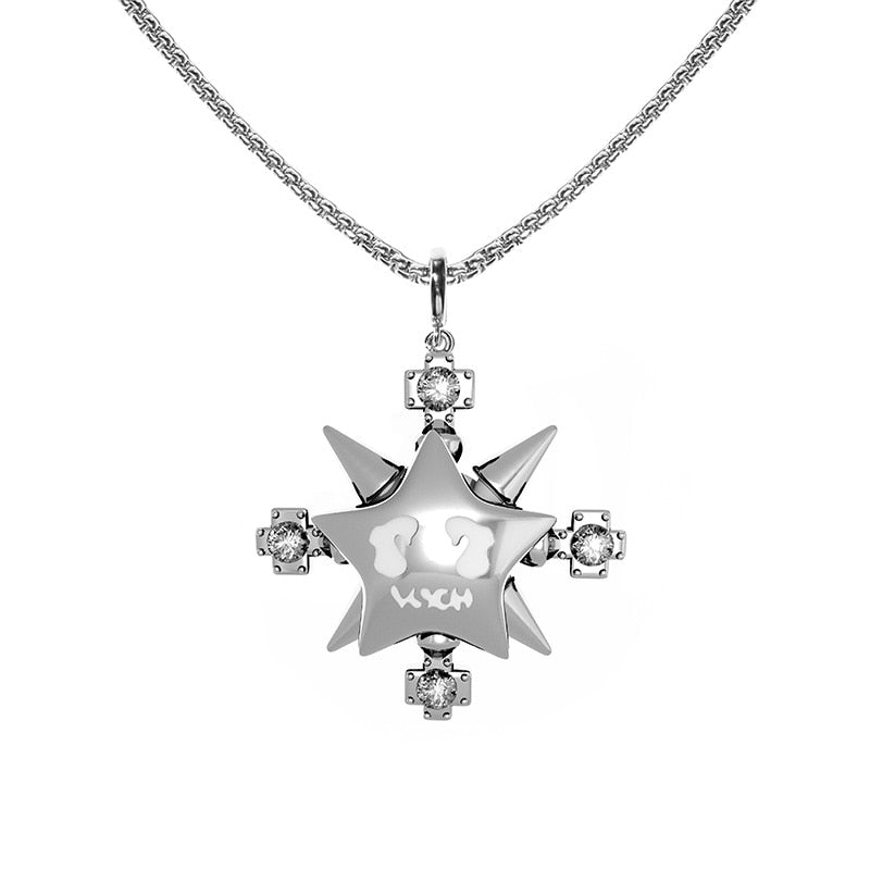 Adjustable Thorn Star Ring And Necklace