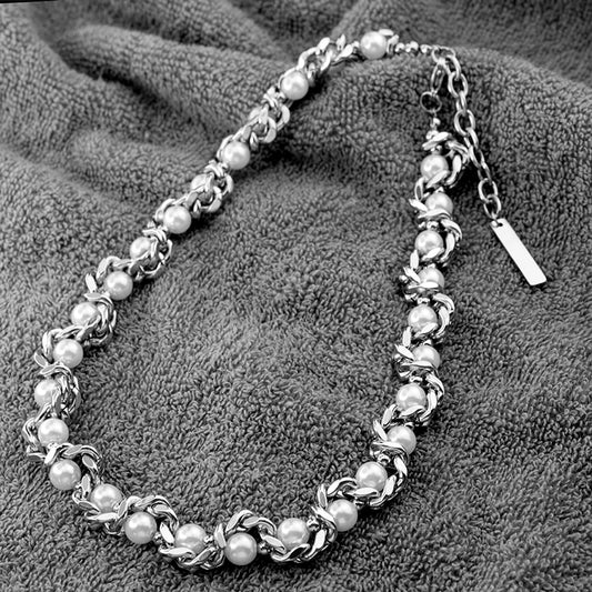 Silver Pearl Necklace