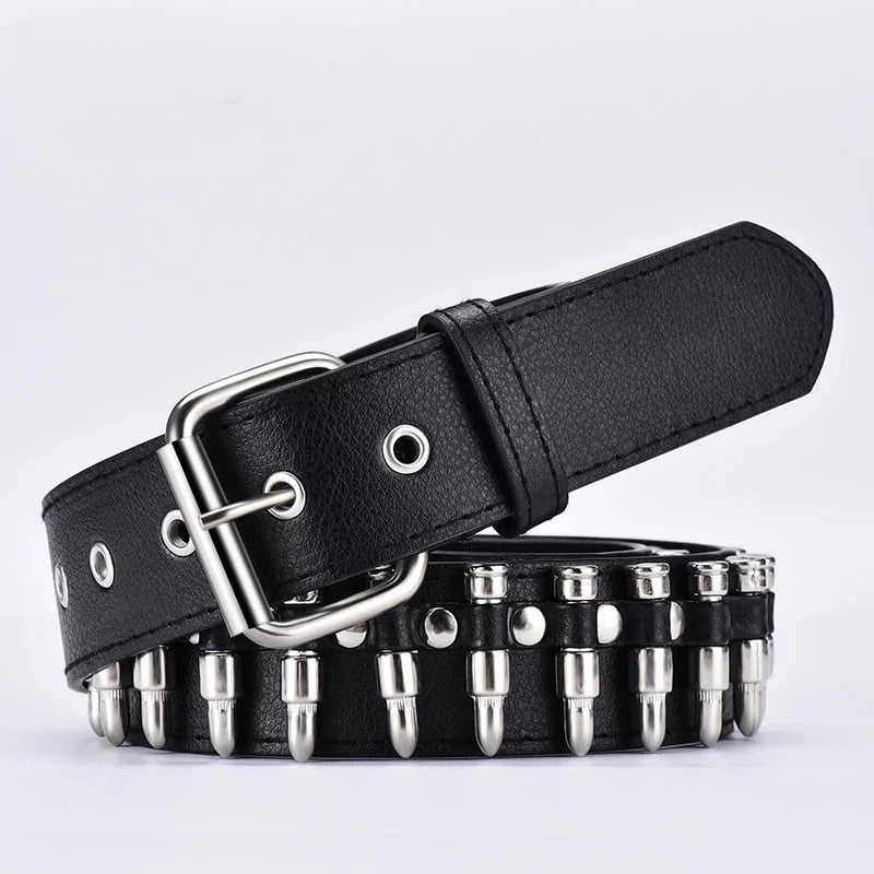 Women's Bullets Leather Belt
