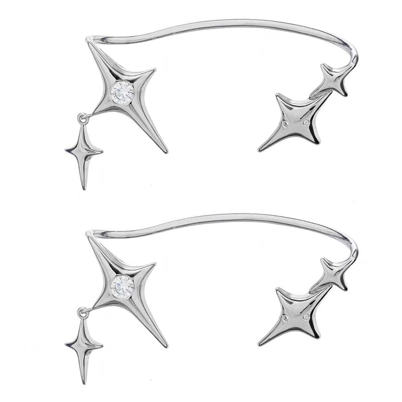 Star Clip Earrings
