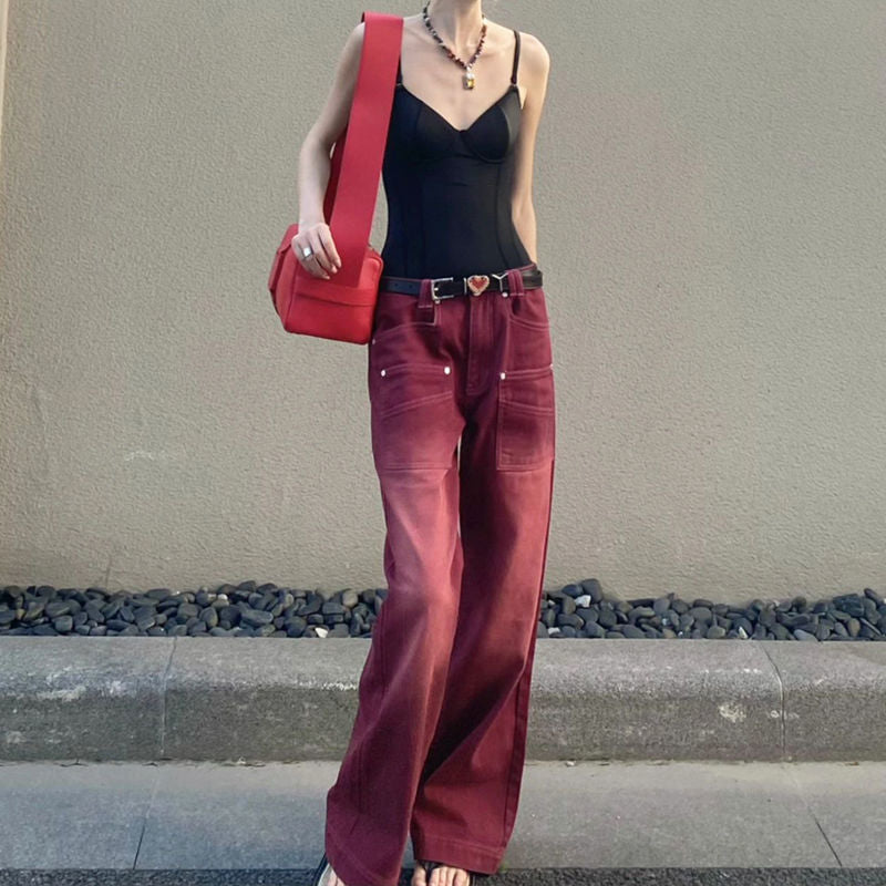 Woman's Red Jeans