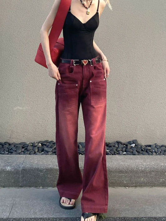 Woman's Red Jeans