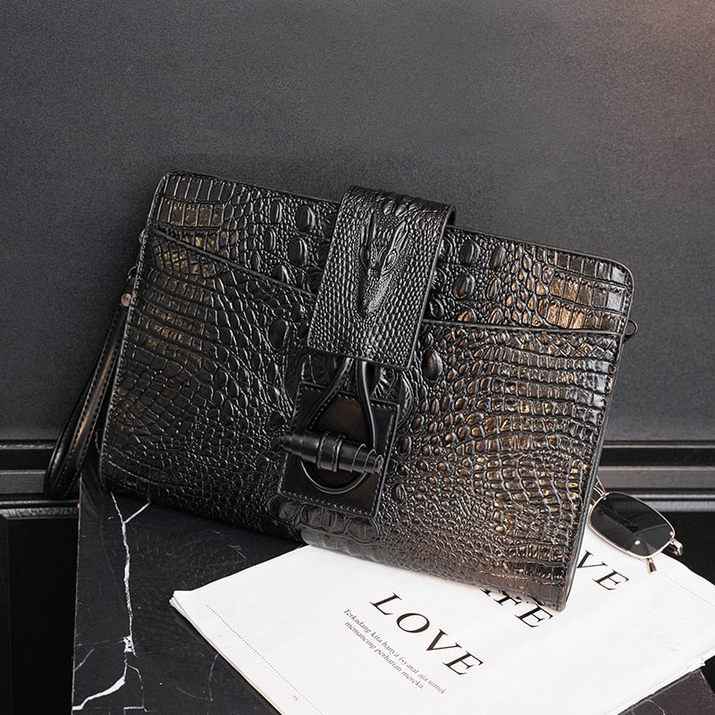 Crocodile Pattern Leather Bag's