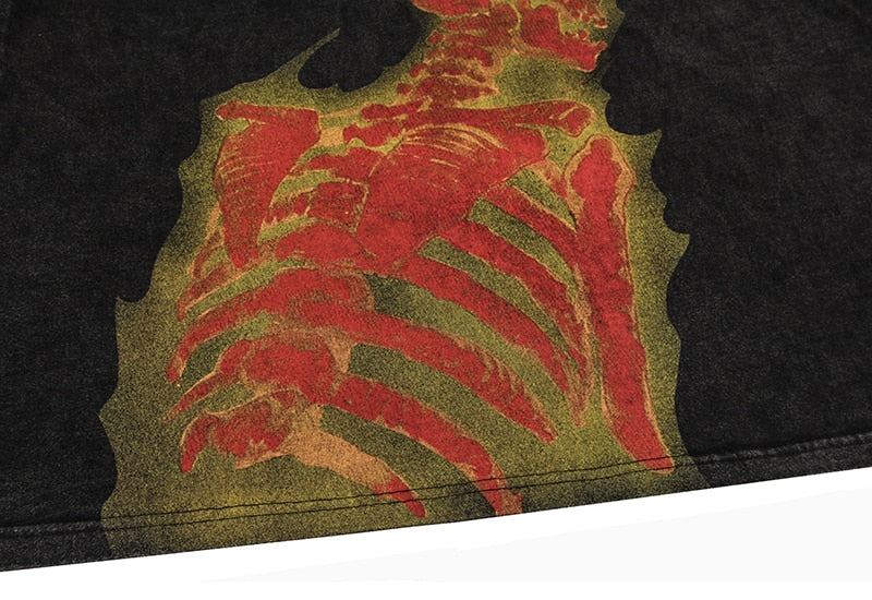 Flame Skeleton Graphic Tee