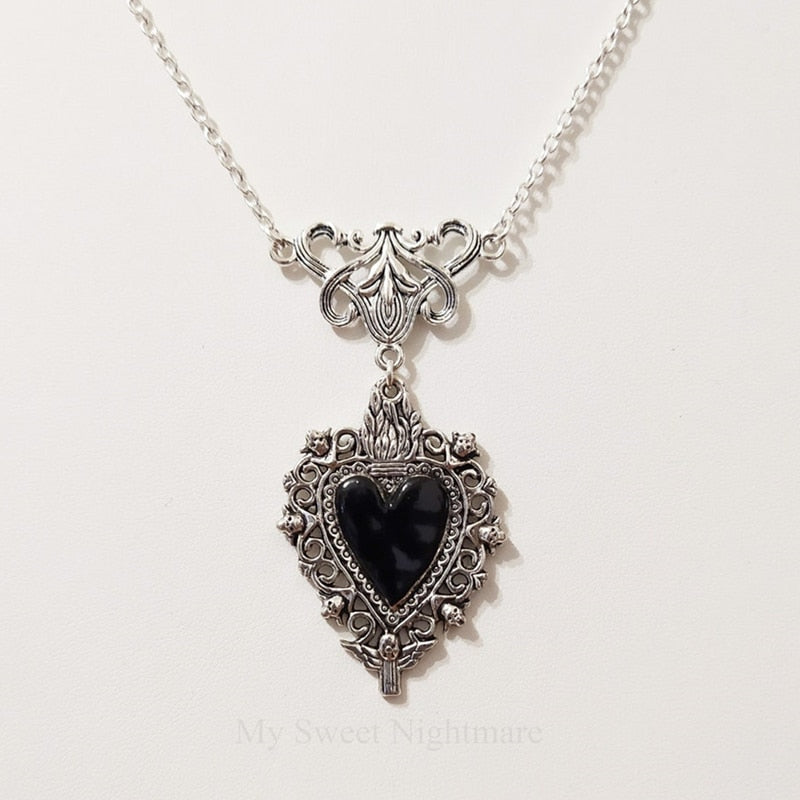 Vintage Sacred Heart Necklace