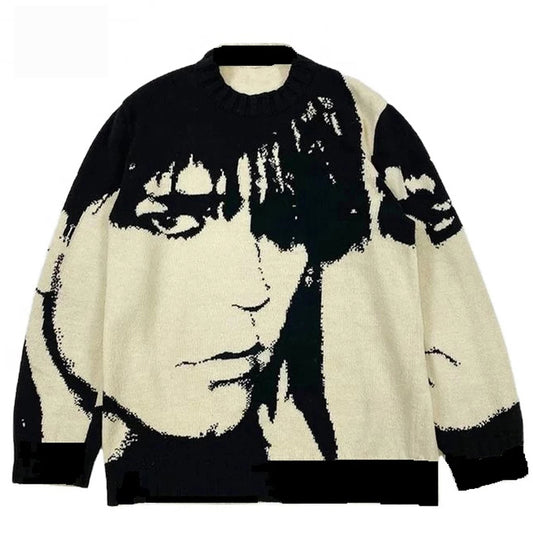 Anime Vintage Knitted Sweater